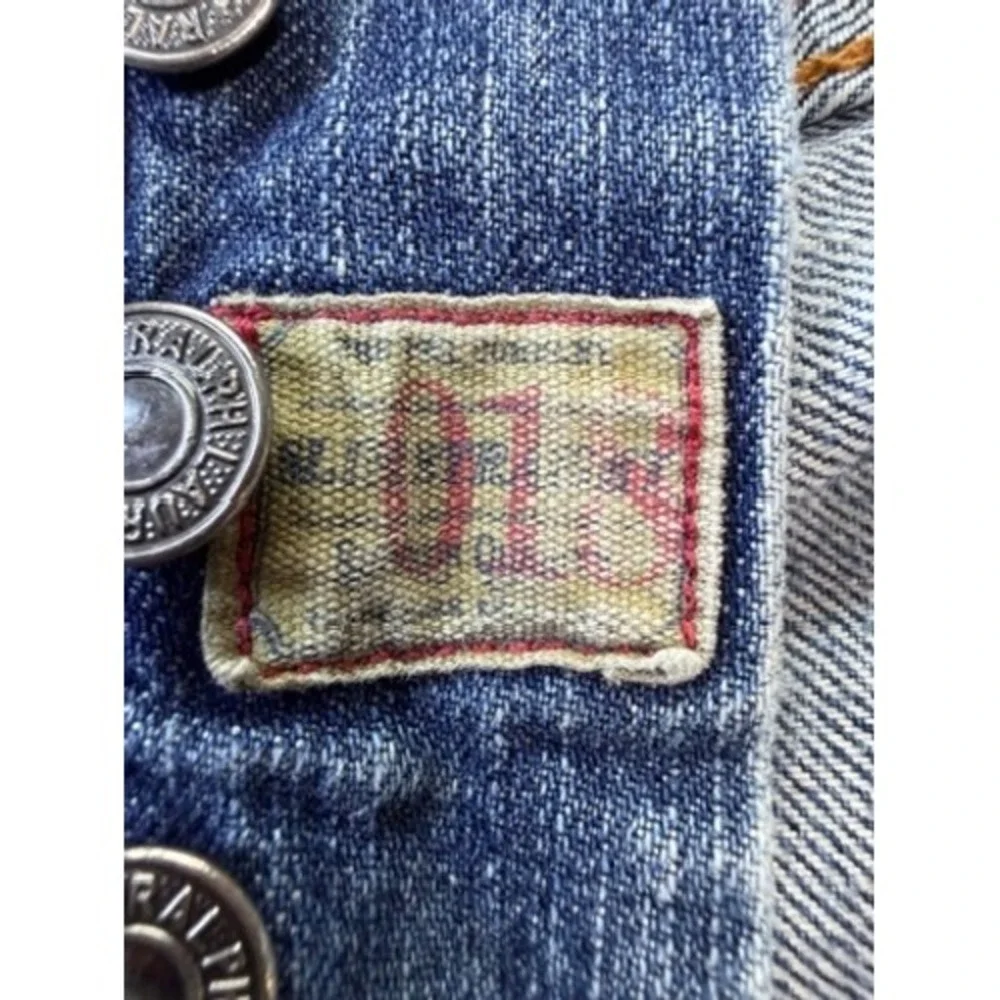 Polo Ralph Lauren Jeans Men 40x25 Blue Straight 018 Button Fly‎ Med Wash Denim